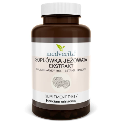 Medverita - Soplówka Jeżowata Ekstrakt 500 mg - 60 kapsułek Medverita - Soplówka Jeżowata Ekstrakt 500 mg - 60 kapsułek